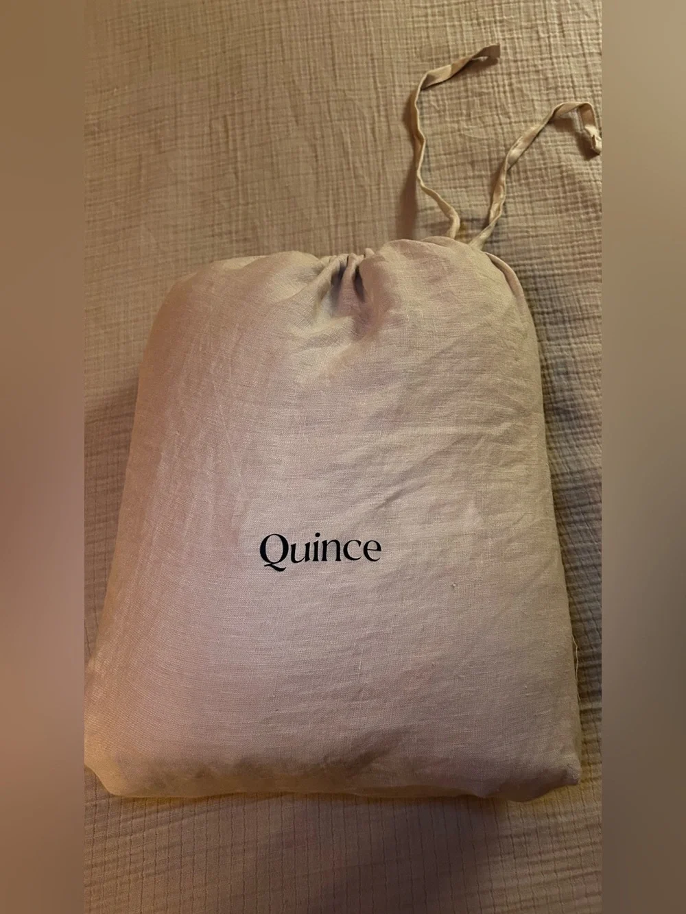 European Linen duvet cover Full/Queen in Oat color